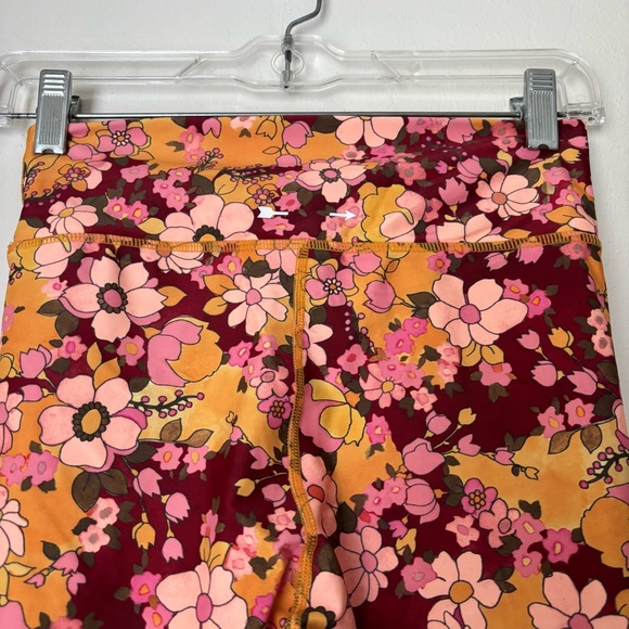 The Upside Palm Springs Dance Leggings Size 6 Retro Floral Print Activewear - Picture 7 of 12